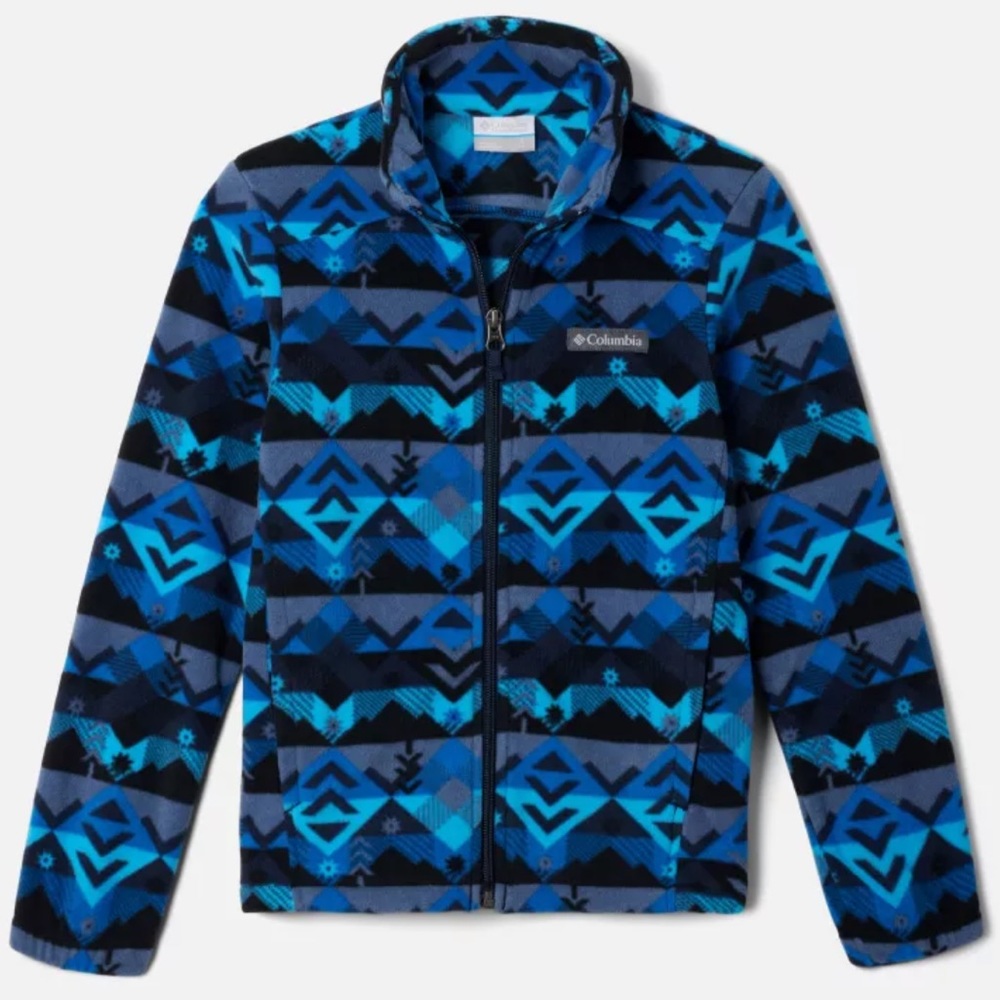 Boys’ Castle Dale Printed Full Zip Fleece by Columbia NWT